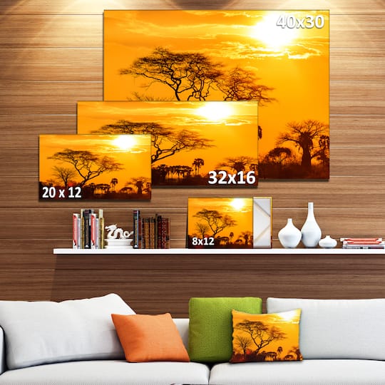 Designart - Orange Glow of African Sunset